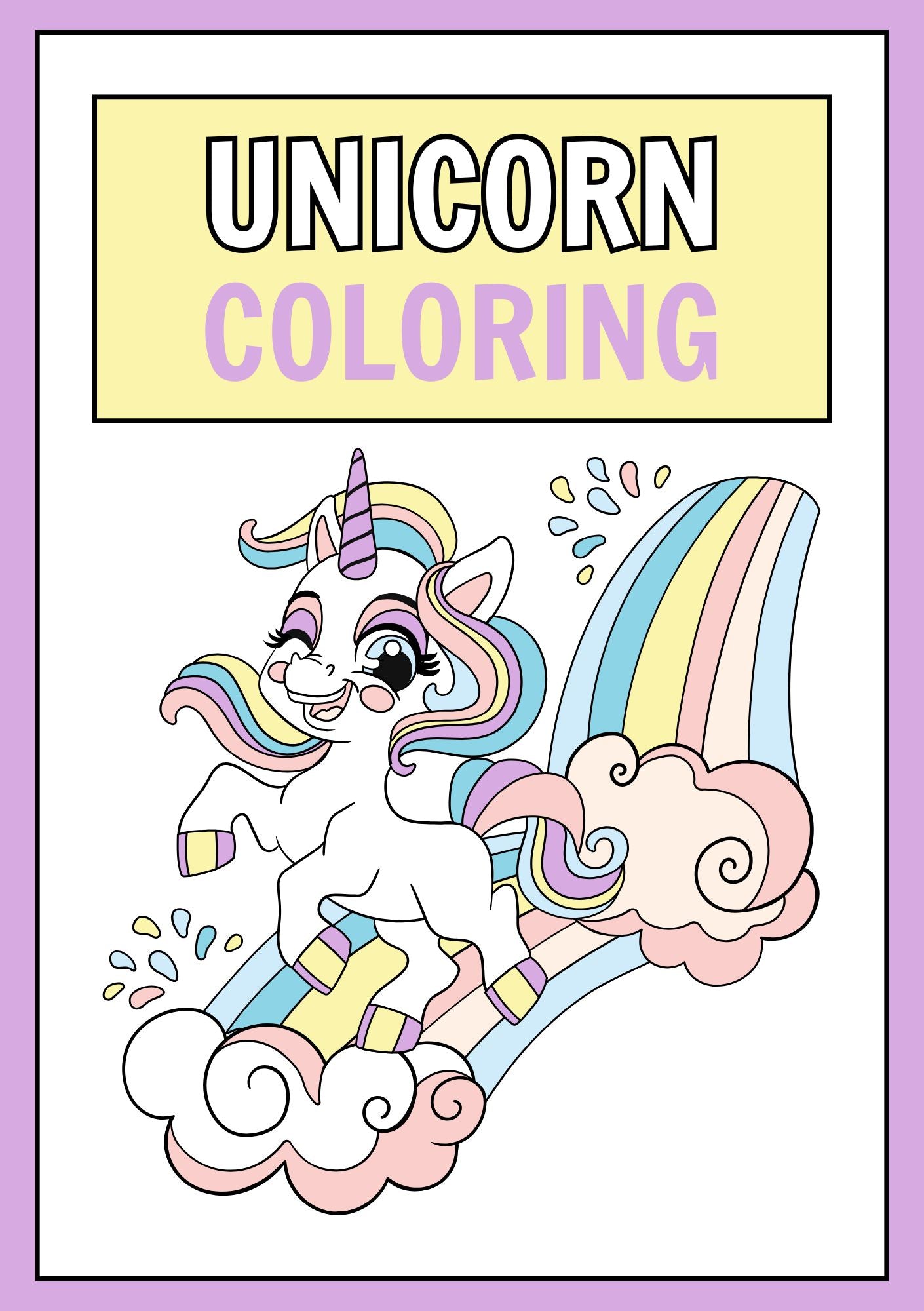 Unicorn Affirmations Colouring Booklet