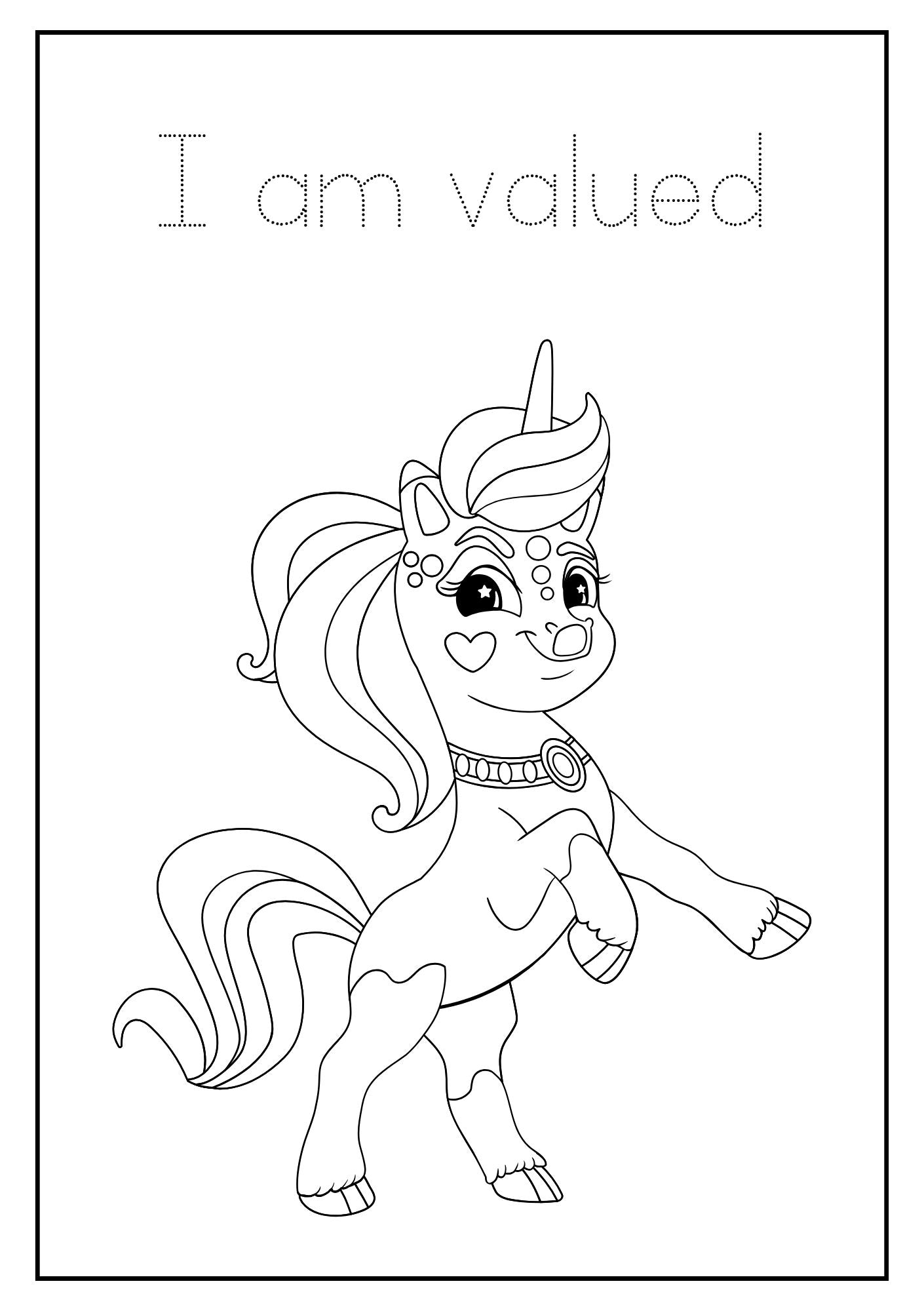 Unicorn Affirmations Colouring Booklet