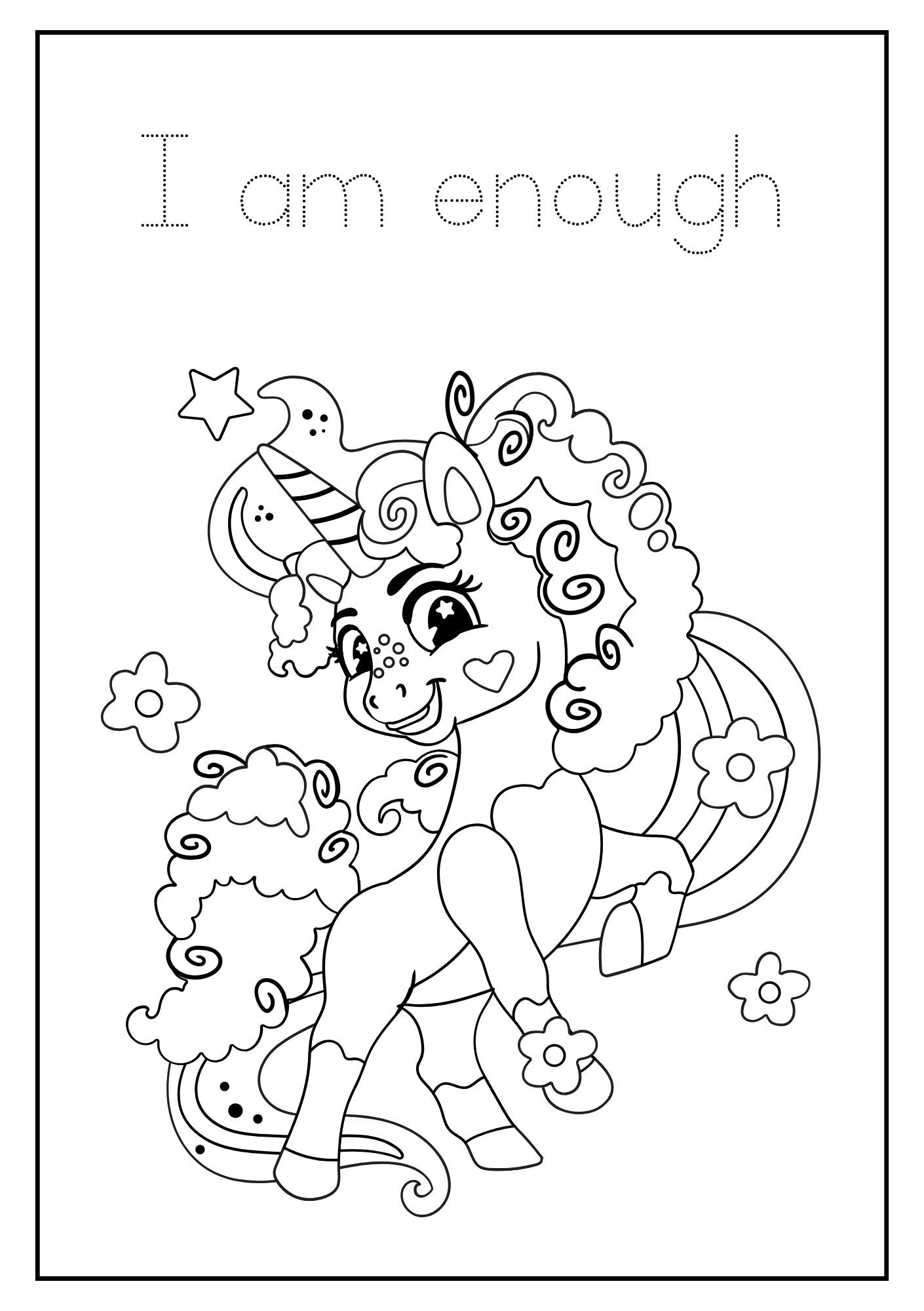 Unicorn Affirmations Colouring Booklet