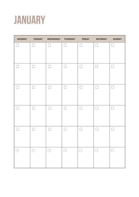 Yearly Calendar